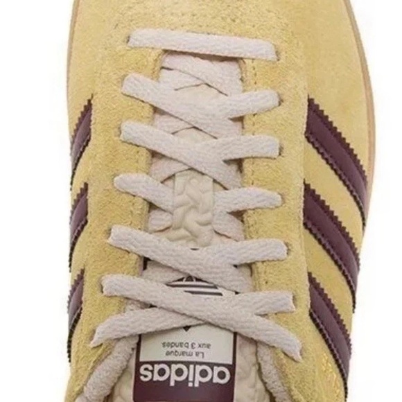ADIDAS Unisex Gazelle Bold Sz.11/9.5 Color-alm. Yellow/Maroon Wedges Shoes NWHB - Picture 9 of 13